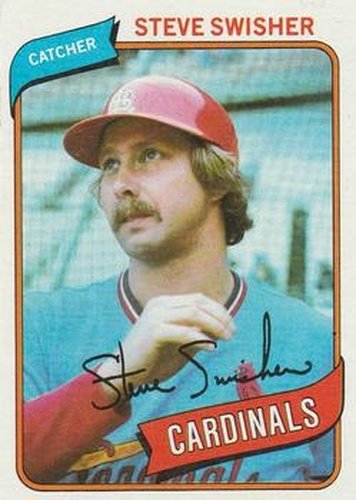 #163 Steve Swisher - St. Louis Cardinals - 1980 Topps Baseball