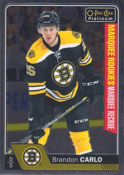 #163 Brandon Carlo - Boston Bruins - 2016-17 O-Pee-Chee Platinum Hockey