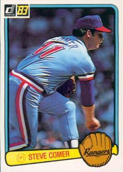 #163 Steve Comer - Texas Rangers - 1983 Donruss Baseball