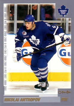 #163 Nik Antropov - Toronto Maple Leafs - 2000-01 O-Pee-Chee Hockey