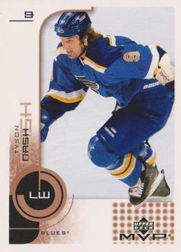 #164 Tyson Nash - St. Louis Blues - 2002-03 Upper Deck MVP Hockey