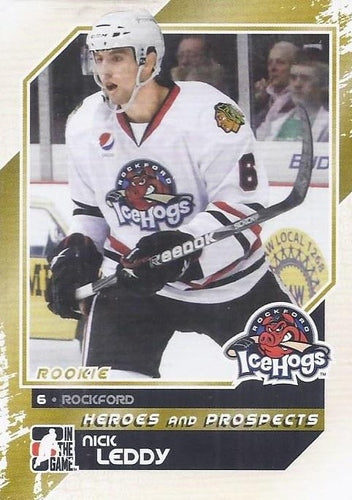 #164 Nick Leddy - Rockford IceHogs - 2010-11 In The Game Heroes and Prospects Hockey