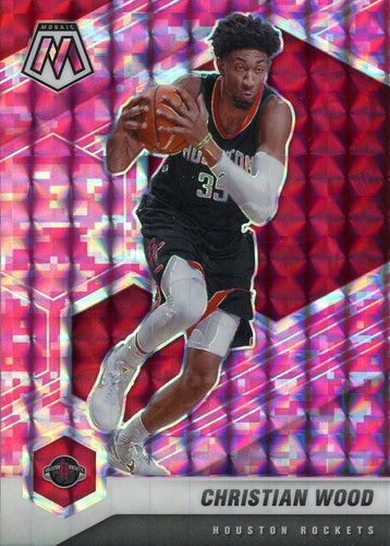 #165 Christian Wood - Houston Rockets - 2020-21 Panini Mosaic - Mosaic Camo Pink Basketball