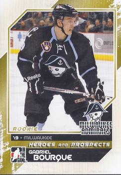 #165 Gabriel Bourque - Milwaukee Admirals - 2010-11 In The Game Heroes and Prospects Hockey