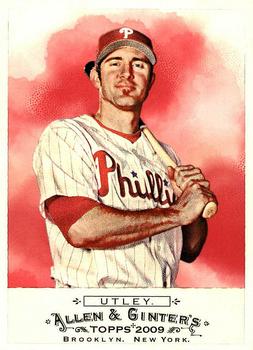 #165 Chase Utley - Philadelphia Phillies - 2009 Topps Allen & Ginter Baseball