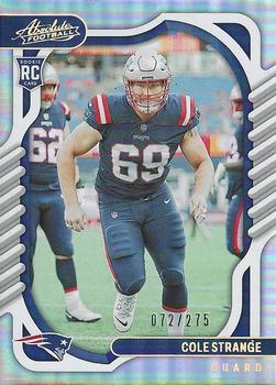 #165 Cole Strange - New England Patriots - 2022 Panini Absolute Football