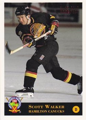 #165 Scott Walker - Hamilton Canucks - 1994 Classic Pro Hockey Prospects Hockey