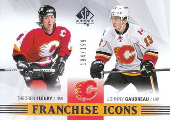 #166 Theoren Fleury / Johnny Gaudreau - Calgary Flames - 2015-16 SP Authentic Hockey