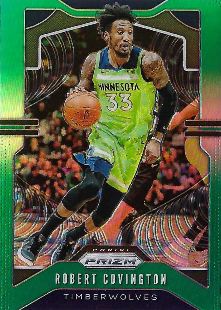 #166 Robert Covington - Minnesota Timberwolves - 2019-20 Panini Prizm - Prizms Green Basketball
