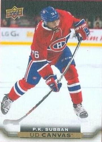 #C166 P.K. Subban - Montreal Canadiens - 2015-16 Upper Deck - UD Canvas Hockey