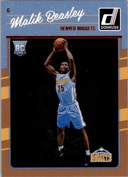 #166 Malik Beasley - Denver Nuggets - 2016-17 Donruss Basketball