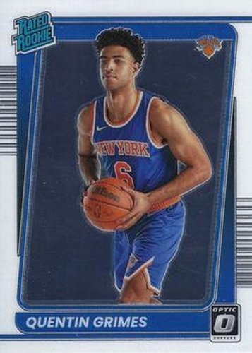 #166 Quentin Grimes - New York Knicks - 2021-22 Donruss Optic Basketball