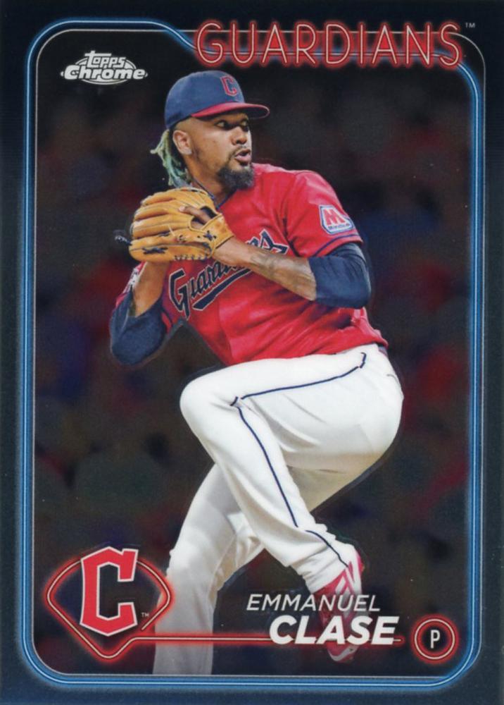 #166 Emmanuel Clase - Cleveland Guardians - 2024 Topps Chrome Baseball