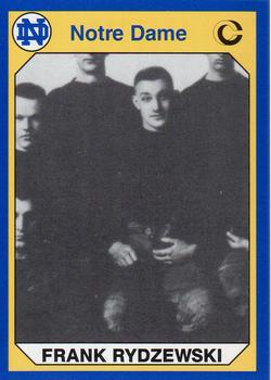 #166 Frank Rydzewski - Notre Dame Fighting Irish - 1990 Collegiate Collection Notre Dame Football