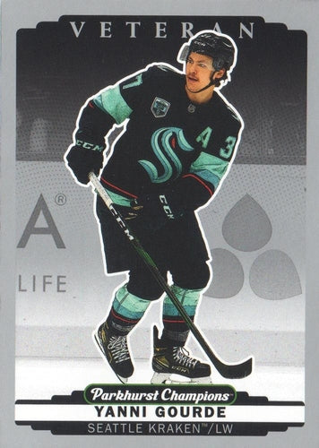 #166 Yanni Gourde - Seattle Kraken - 2022-23 Parkhurst Champions - Silver Hockey