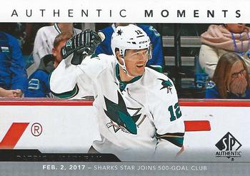 #108 Patrick Marleau - San Jose Sharks - 2017-18 SP Authentic Hockey
