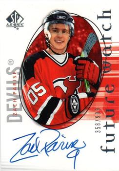 #167 Zach Parise - New Jersey Devils - 2005-06 SP Authentic Hockey