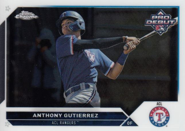 #PDC-167 Anthony Gutierrez - ACL Rangers - 2023 Topps Pro Debut - Chrome Baseball