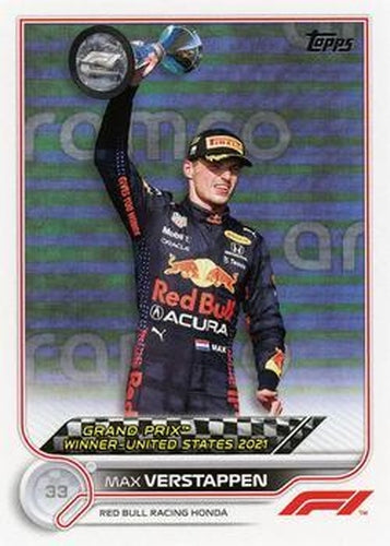 #167 Max Verstappen - Red Bull Racing Honda - 2022 Topps Formula 1 Racing