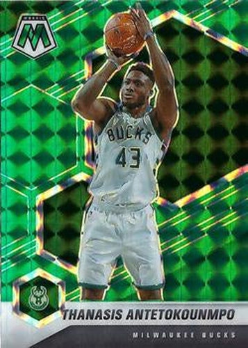 #167 Thanasis Antetokounmpo - Milwaukee Bucks - 2020-21 Panini Mosaic - Mosaic Green Basketball