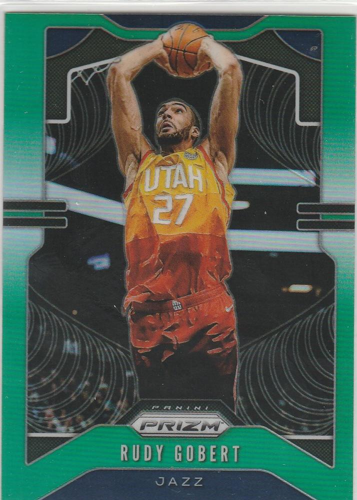 #168 Rudy Gobert - Utah Jazz - 2019-20 Panini Prizm - Prizms Green Basketball
