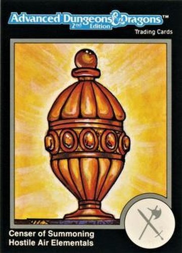 #168 Censer of Summoning Hostile Air Elementals - 1991 TSR Advanced Dungeons & Dragons - Silver