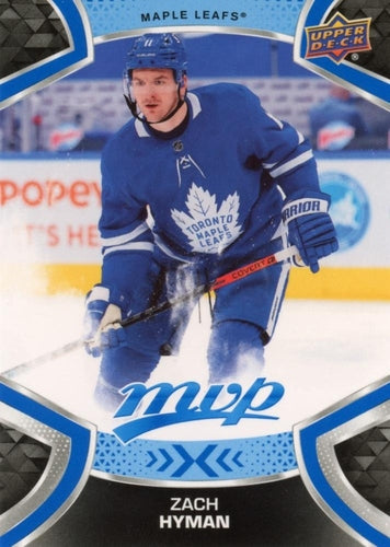 #168 Zach Hyman - Toronto Maple Leafs - 2021-22 Upper Deck MVP - Blue Hockey