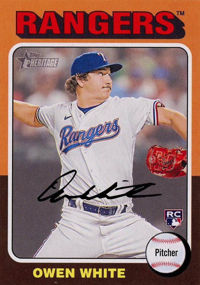 #168 Owen White - Texas Rangers - 2024 Topps Heritage Baseball