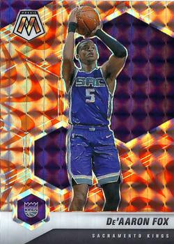 #168 De'Aaron Fox - Sacramento Kings - 2020-21 Panini Mosaic - Mosaic Reactive Orange Basketball
