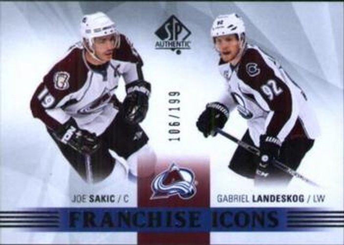 #169 Joe Sakic / Gabriel Landeskog - Colorado Avalanche - 2015-16 SP Authentic Hockey