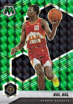#169 Bol Bol - Denver Nuggets - 2020-21 Panini Mosaic - Mosaic Green Basketball