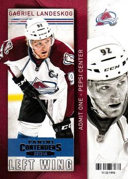 #16 Gabriel Landeskog - Colorado Avalanche - 2013-14 Panini Contenders Hockey