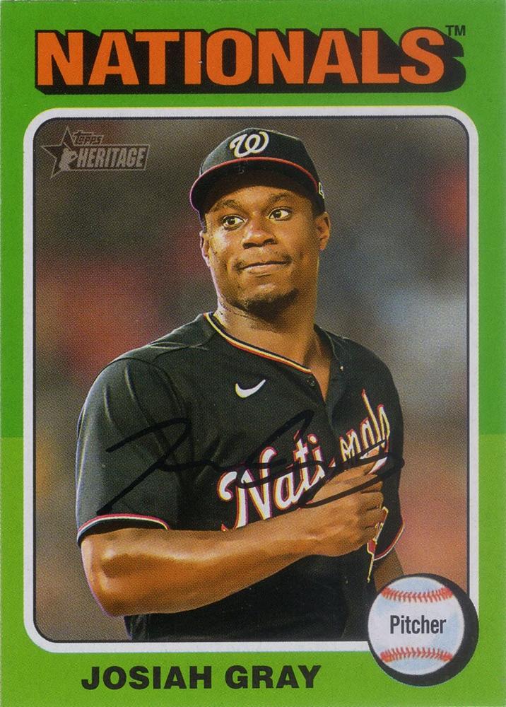 #16 Josiah Gray - Washington Nationals - 2024 Topps Heritage Baseball