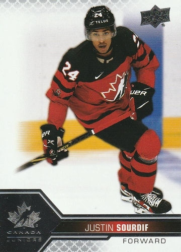 #16 Justin Sourdif - Canada - 2022-23 Upper Deck Team Canada Juniors Hockey