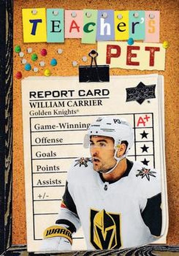 #TP-16 William Carrier - Vegas Golden Knights - 2023-24 Upper Deck - Teacher's Pet Hockey