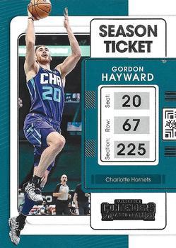 #16 Gordon Hayward - Charlotte Hornets - 2021-22 Panini Contenders Basketball