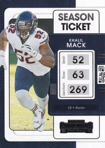 #16 Khalil Mack - Chicago Bears - 2021 Panini Contenders Football