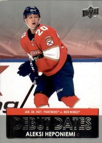 #DD-16 Aleksi Heponiemi - Florida Panthers - 2021-22 Upper Deck - Debut Dates Hockey