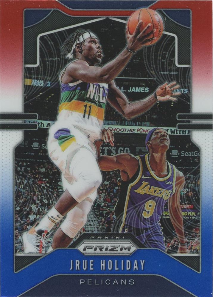 #170 Jrue Holiday - New Orleans Pelicans - 2019-20 Panini Prizm - Prizms Red White and Blue Basketball