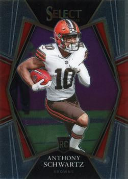 #170 Anthony Schwartz - Cleveland Browns - 2021 Panini Select - Black and Gold Prizm Die Cut Football