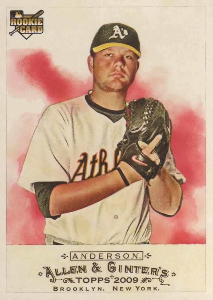 #171 Brett Anderson - Oakland Athletics - 2009 Topps Allen & Ginter Baseball