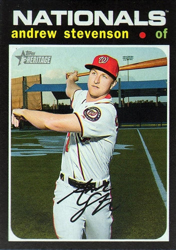 #171 Andrew Stevenson - Washington Nationals - 2020 Topps Heritage Baseball