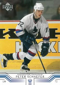 #171 Peter Schaefer - Vancouver Canucks - 2001-02 Upper Deck Hockey