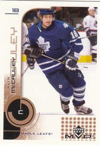 #171 Alyn McCauley - Toronto Maple Leafs - 2002-03 Upper Deck MVP Hockey