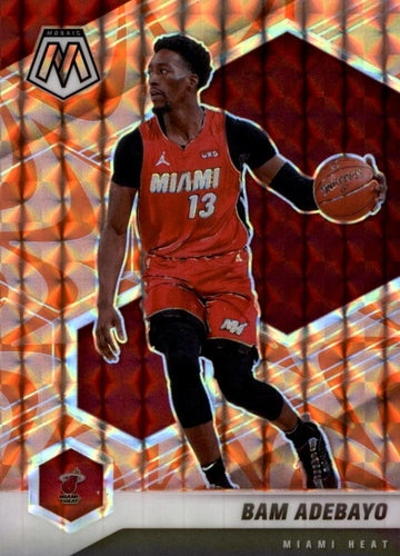#171 Bam Adebayo - Miami Heat - 2020-21 Panini Mosaic - Mosaic Reactive Orange Basketball