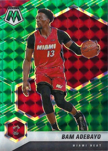 #171 Bam Adebayo - Miami Heat - 2020-21 Panini Mosaic - Mosaic Green Basketball