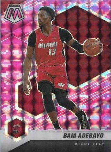 #171 Bam Adebayo - Miami Heat - 2020-21 Panini Mosaic - Mosaic Camo Pink Basketball