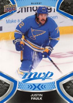 #172 Justin Faulk - St. Louis Blues - 2021-22 Upper Deck MVP - Blue Hockey