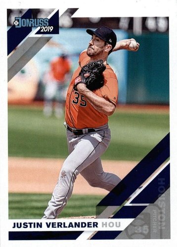 #172 Justin Verlander - Houston Astros - 2019 Donruss Baseball