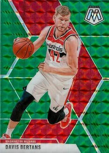 #172 Davis Bertans - Washington Wizards - 2019-20 Panini Mosaic - Green Prizm Basketball